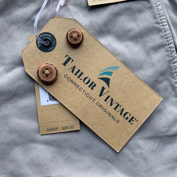 Tailor Vintage NWT Shorts Mens Sz 32 Gray - Picture 4 of 7